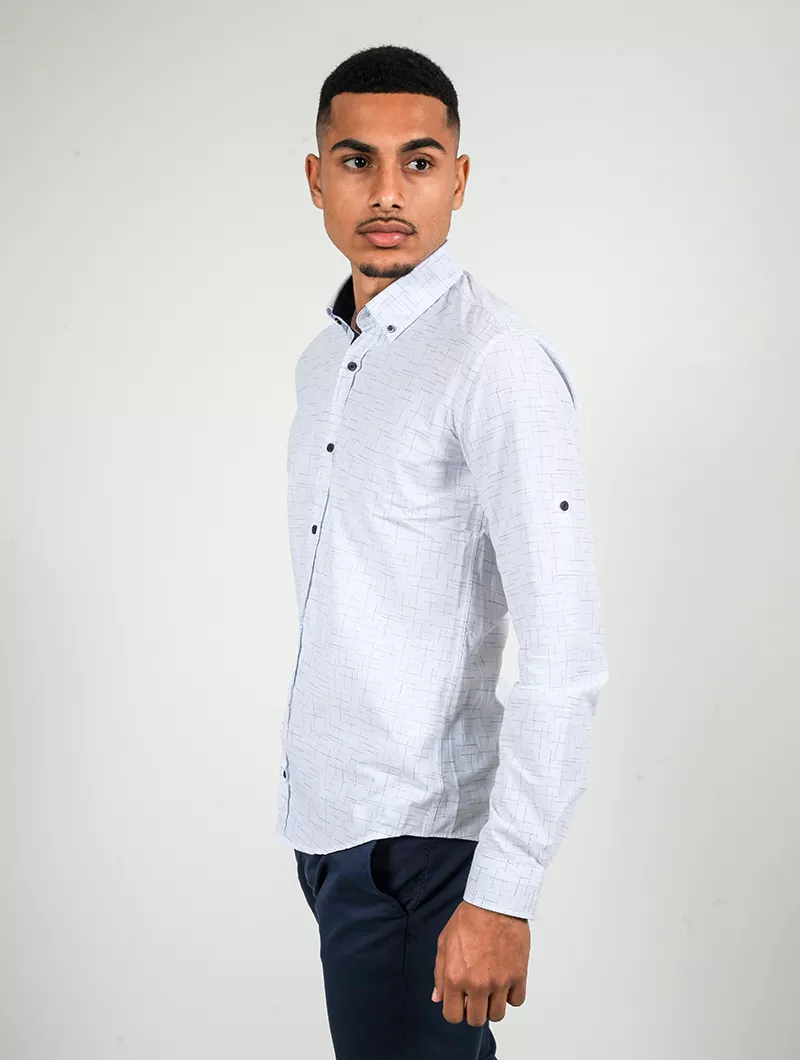 Chemise slim, manches longues